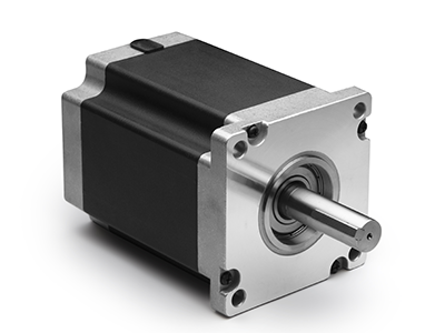 Hybrid stepmotor med kvadratisk aluminiumsflange og udgående aksel